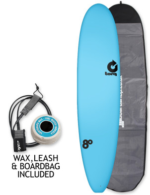 Torq Long Soft & Hard Soft Top Surfboard Package 8ft 0 - Blue