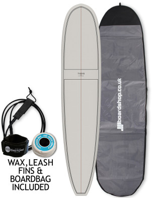 Torq Longboard surfboard 8ft 6 Package - Stone Fibre Pattern
