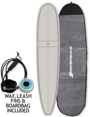 Torq Longboard surfboard 8ft 0 Package - Stone Fibre Pattern