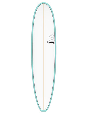 Torq Longboard surfboard 8ft 0 - Light Teal + Pinline