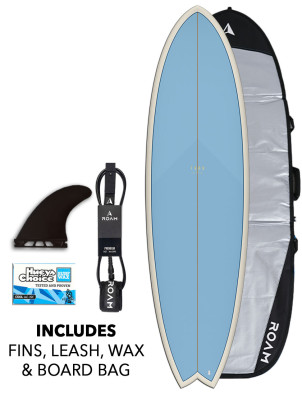 Torq Mod Fish Surfboard 6ft 10 Package - Legacy Mako Blue