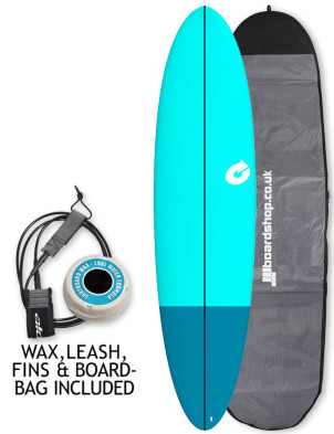 Torq Mod Fun EVA Soft Top Surfboard 6ft 8 Package - Blue