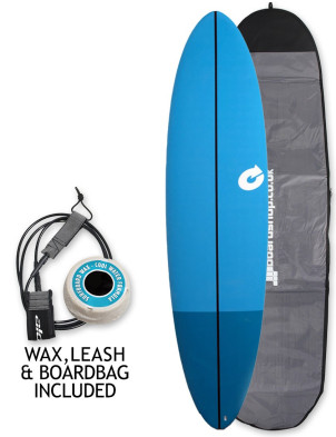 Torq Mod Fun EVA Soft Top Surfboard 6ft 8 Package - Blue
