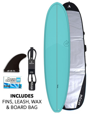 Torq Mod Fun V+ surfboard 8ft 2 Package - Laguna Whale Green