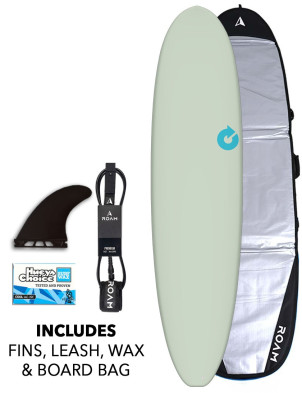 Torq Mod Fun V+ Surfboard 7ft 8 Package - Pop Clay
