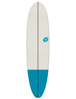 Torq Mod Fun V+ EVA Soft Top Surfboard 7ft 4 - Sand/Blue Croc Skin