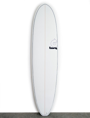 Torq Mod Fun V+ Surfboard 8ft 2 - White + Pinline