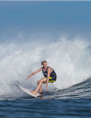 Torq Mod Fun surfboard 7ft 6 - Sea Green/Pinline