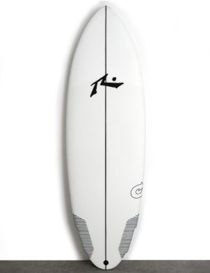 Rusty x Torq Tec Dwart Surfboard 5ft 8 Futures - White 