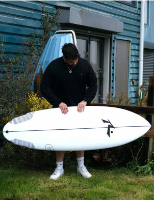 Rusty x Torq Tec Dwart Surfboard 6ft 4 Futures - White