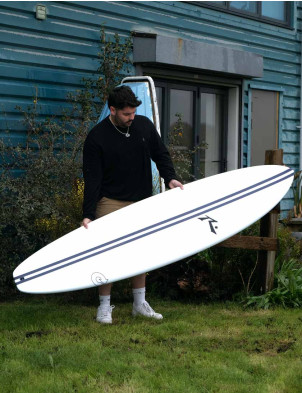 Torq Tec x Rusty Egg Not Surfboard 7ft 4 Futures - White 