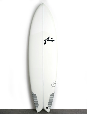 Torq Tec x Rusty Moby Fish Surfboard 7ft 4 Futures - White 