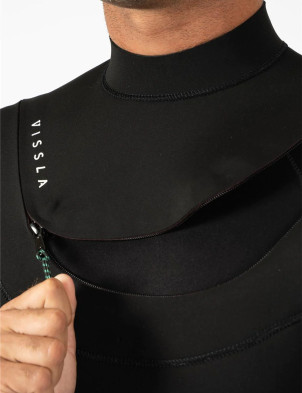Vissla x Axxe New Seas V Zip 3/2mm Wetsuit - Black