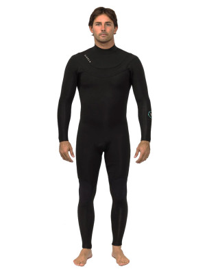 Vissla x Axxe New Seas V Zip 5/4mm Wetsuit - Black