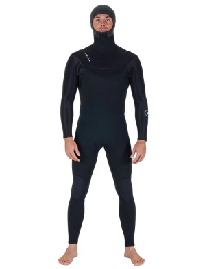 Vissla x Axxe New Seas U Zip Hooded 6/5mm Wetsuit - Black