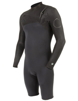 Vissla High Seas II Long Sleeve Shorty 2/2mm Wetsuit - Stealth