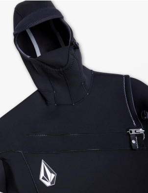 Volcom Modulator Hooded Chest Zip 4/3mm Wetsuit - Black