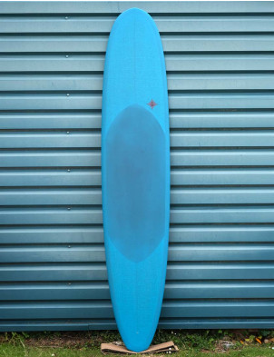 Wayne Rich NFT The Checkmate Longboard Surfboard 9ft 2 Single Fin - Blue 