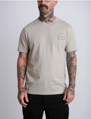 Wittering Surf Born By The Beach Tee Shirt - Stone