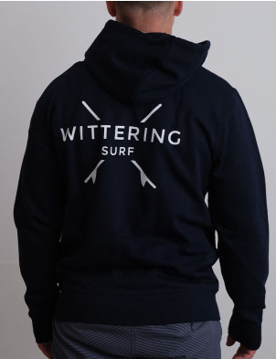 Wittering Surf Dory Zip Hoodie - Navy