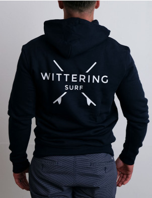 Wittering Surf Tide Hoodie - Navy