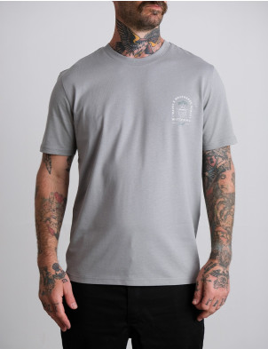 Wittering Surf Waves & Weathered Souls Tee Shirt - Misty Grey