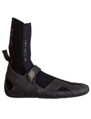 Xcel Infiniti Round Toe 5mm wetsuit boots - Black/Grey