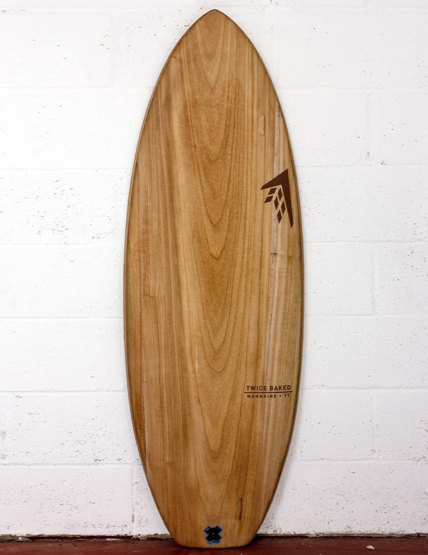 natural wood surfboard