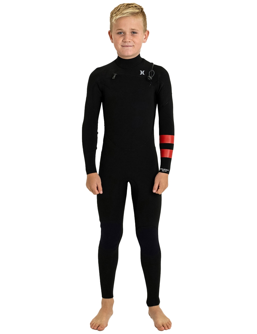 beest ingesteld monteren Hurley Wetsuits Youth Advantage Chest Zip 3/2mm Wetsuit - Black